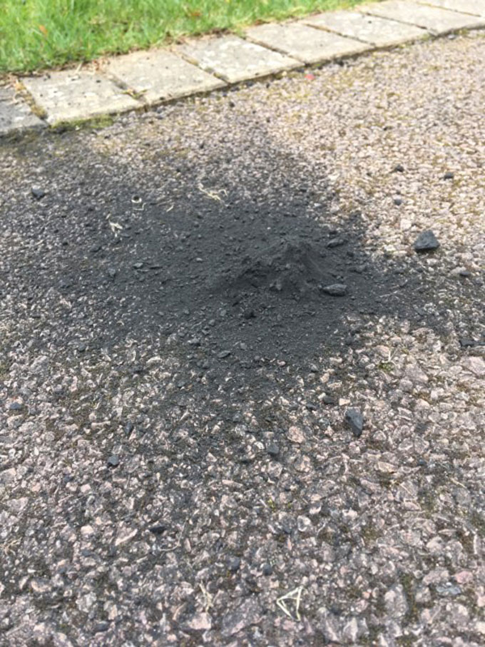 foto de polvo y escombros de meteoritos en la entrada de Wilcock en Inglaterra