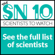 Ícono que muestra "Los 10 mejores científicos de SN para observar" y "Ver la lista completa de científicos"